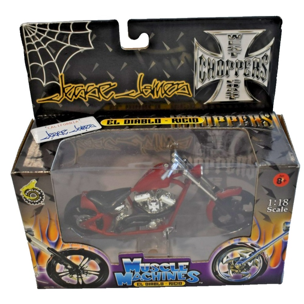 Jesse James West Coast Choppers El Diablo Rigid 2 1:18 Scale Diecast Red